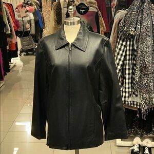 Black Leather Lane Bryant Jacket